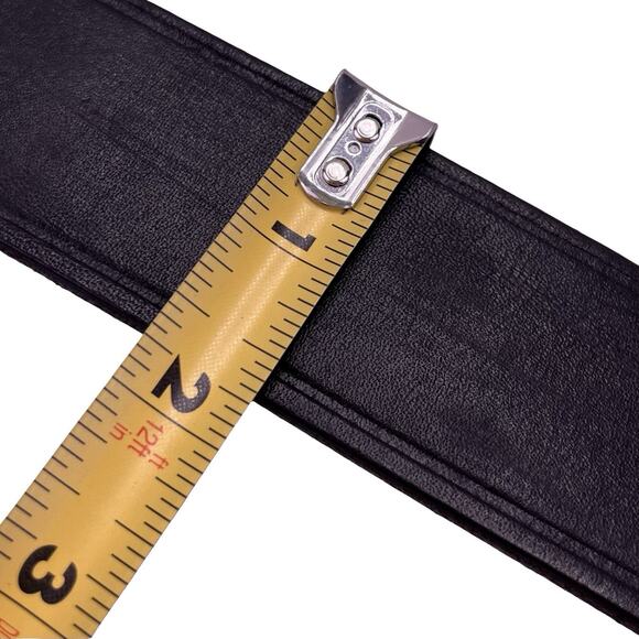 VTG Smith & Wesson Black Leather Belt JAY Solid Brass Buckle USA Made Rugged 38" - Picture 11 of 14